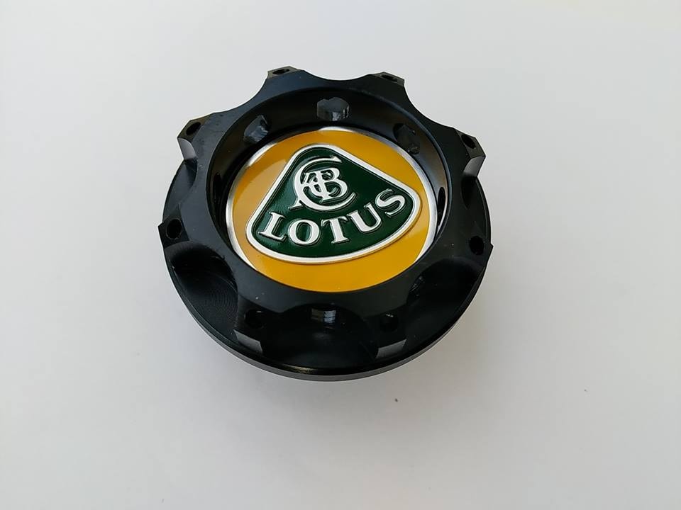 Black aluminum oil cap for Lotus Elise Exige Evora