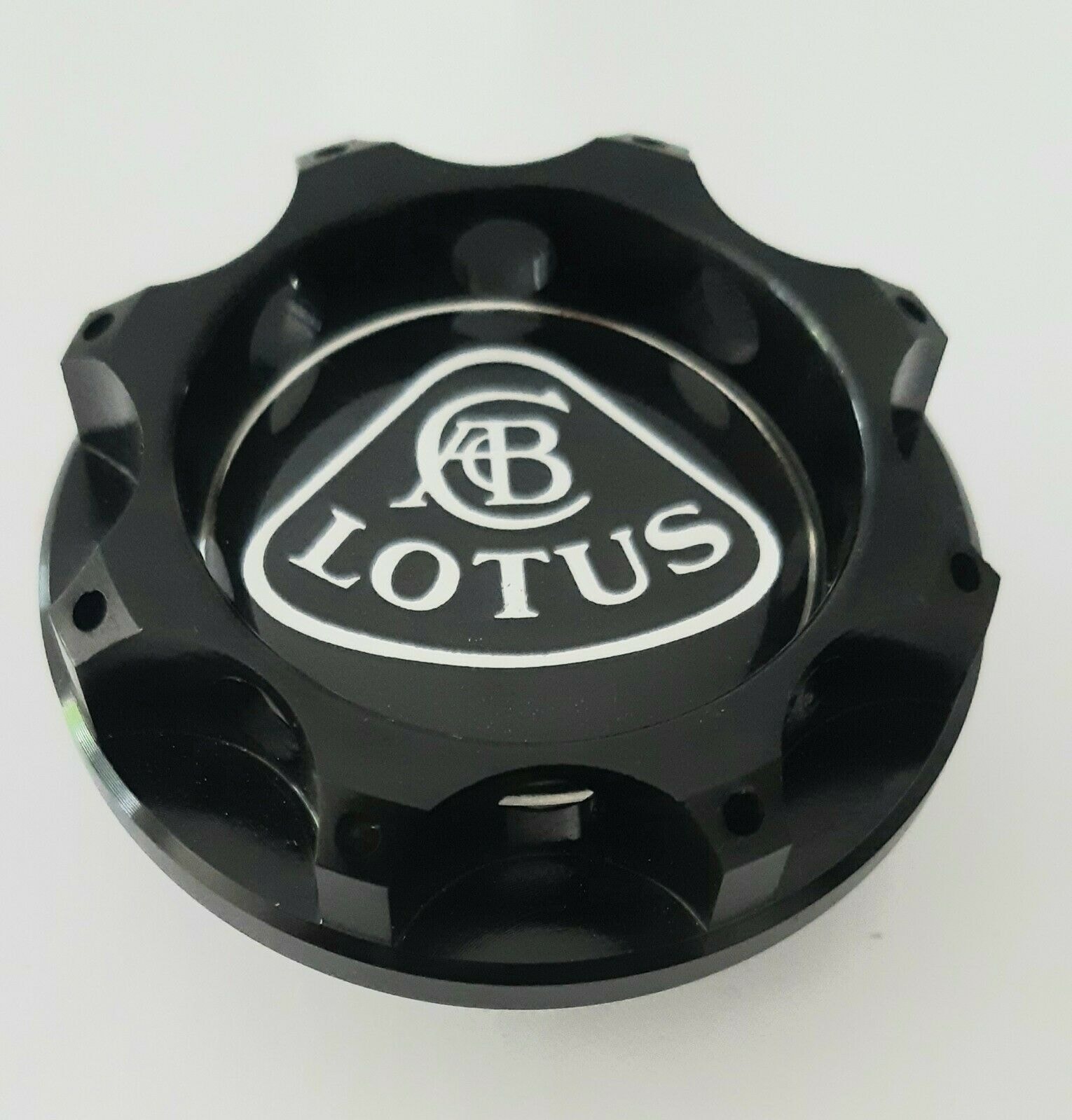 Black aluminum oil cap for Lotus Elise Exige Evora